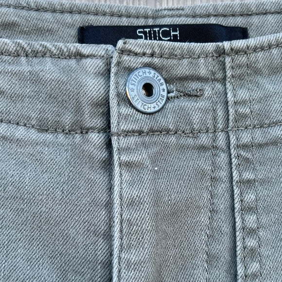 Stitch Star Olive Green Skinny Pants Size 4 - Picture 2 of 4